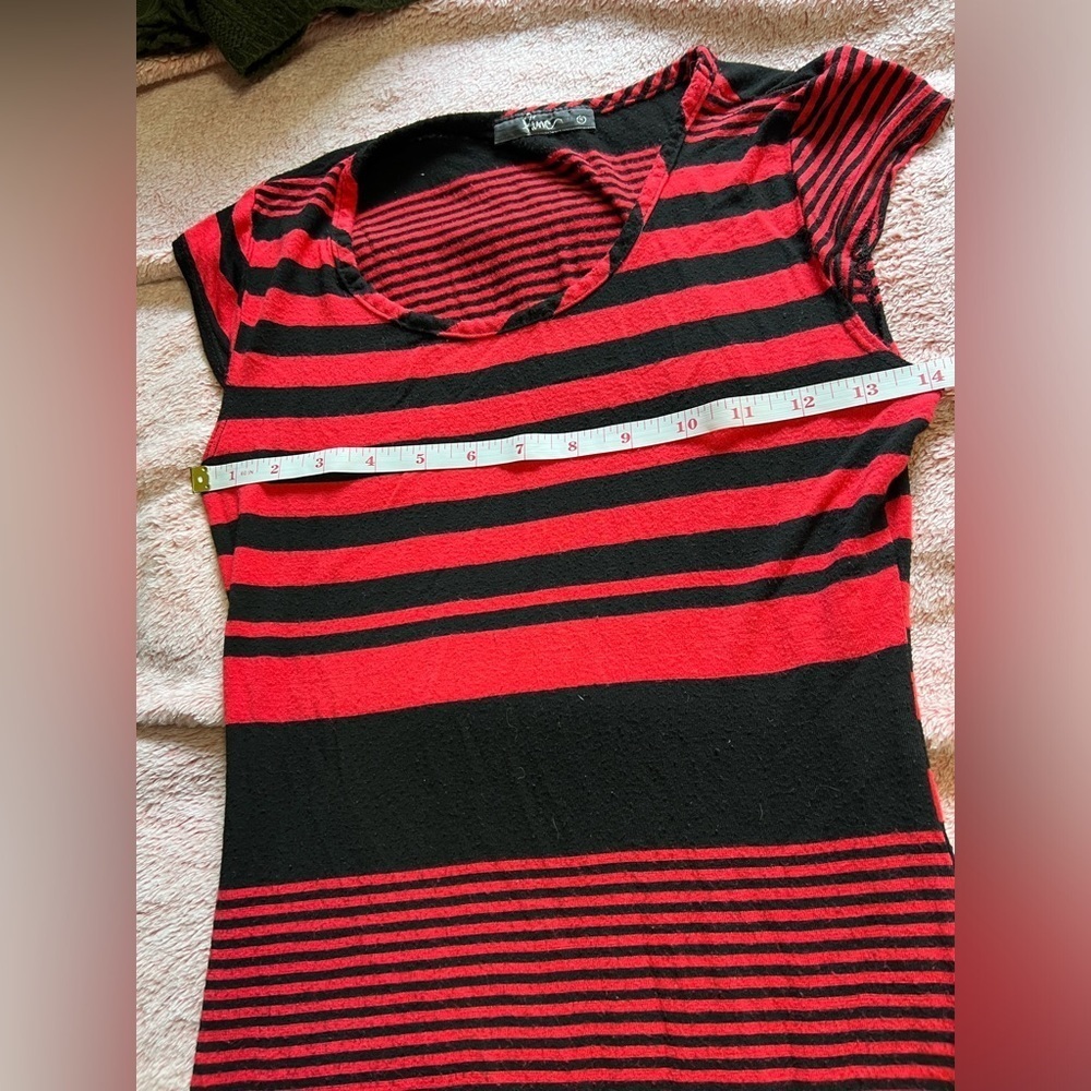 #213 Red and Black stripped dress - Picture 5 of 8